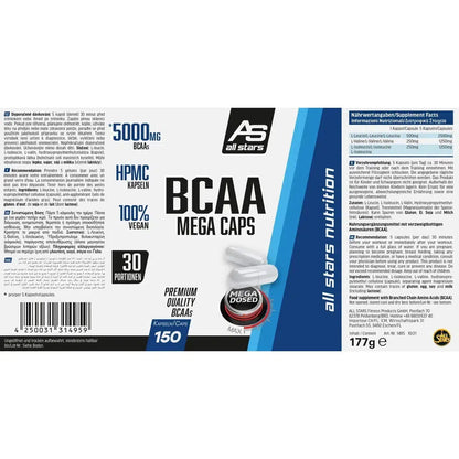 BCAA Mega Caps 150 Kapseln-BCAA-Maniac-Sports.de