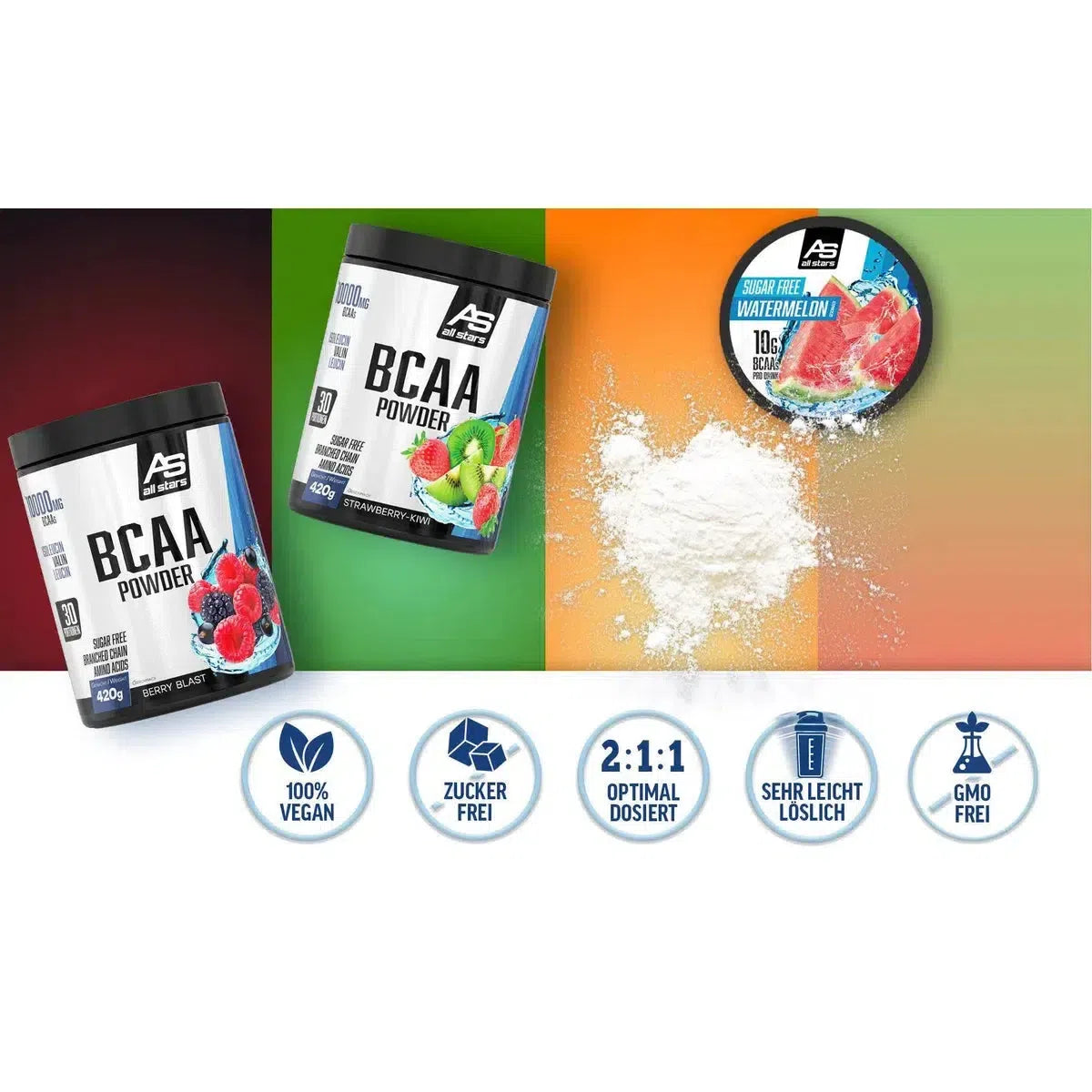 BCAA Powder 420g Dose-BCAA-Maniac-Sports.de