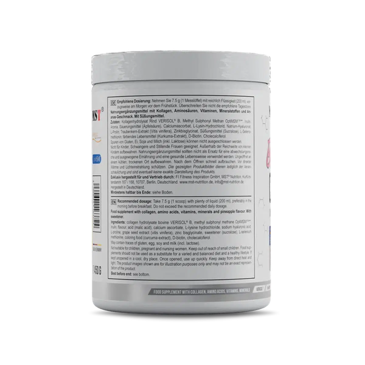 Beauty Collagen Verisol + OptiMSM 450g-Collagen-Maniac-Sports.de