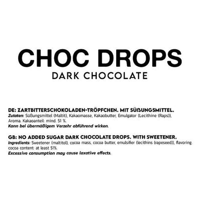 Choc Drops 150g-Low Carb Lebensmittel-Maniac-Sports.de