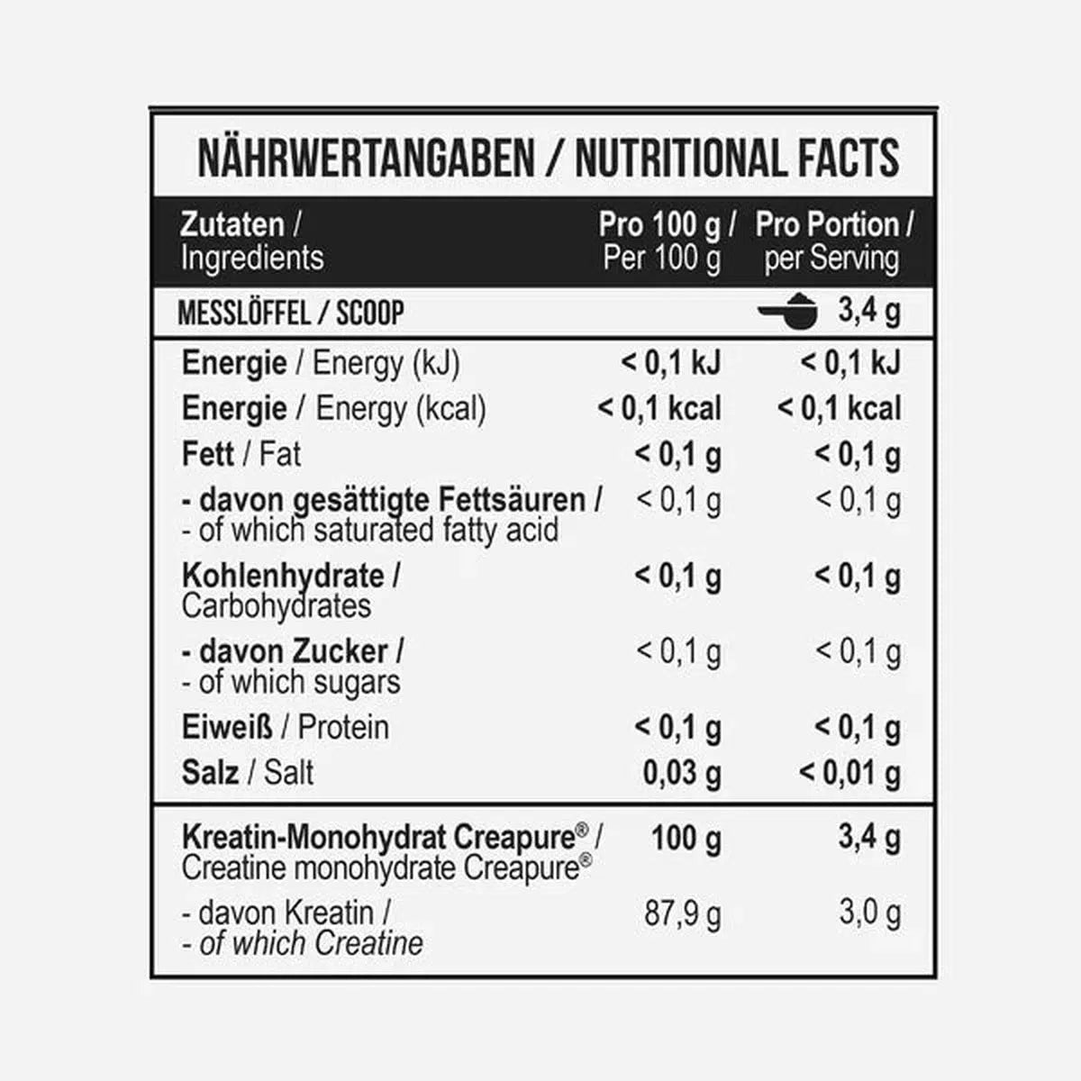 Creatin Monohydrate 500g-Kreatin-Maniac-Sports.de