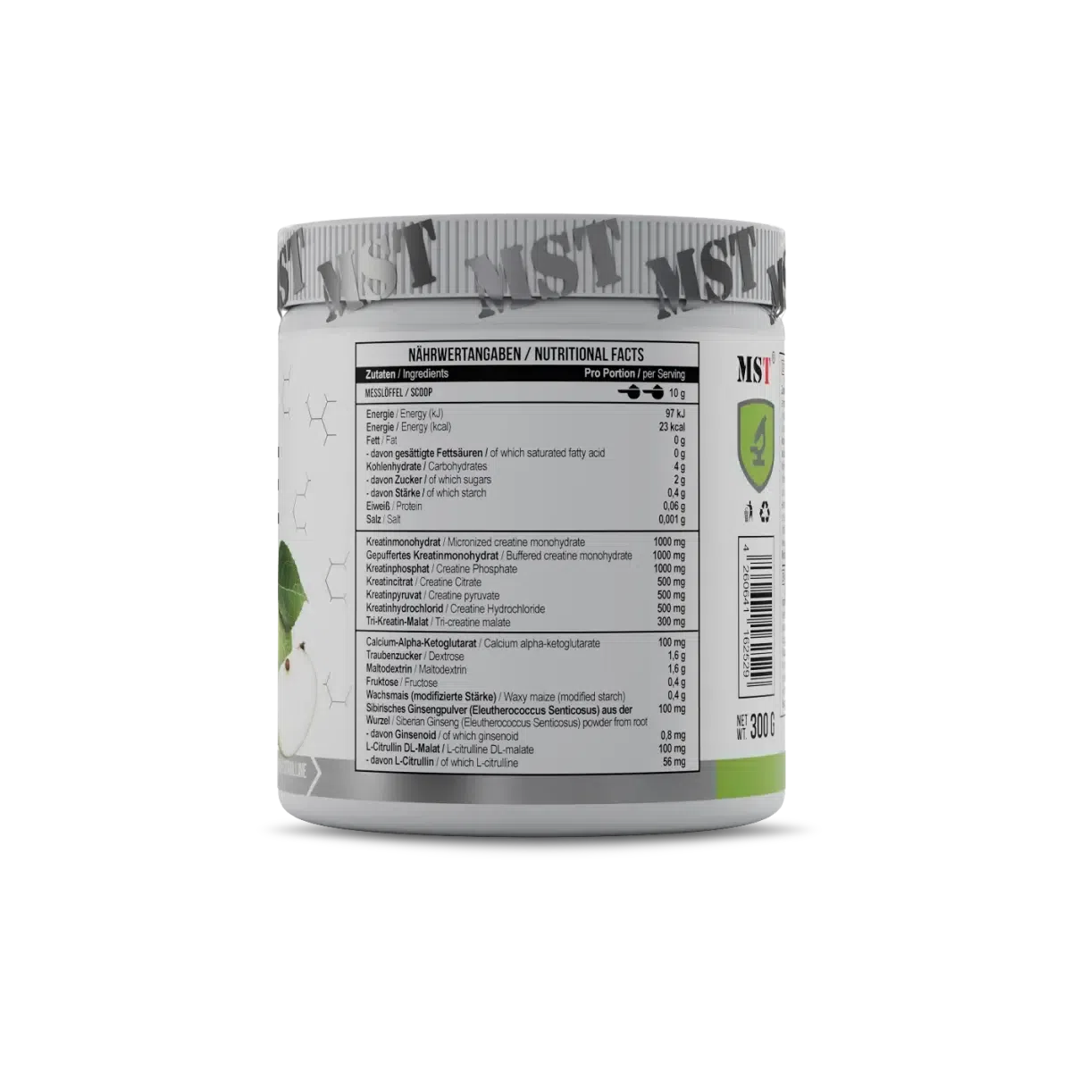 Creatine Kick 300g Green Apple-Kreatin-Maniac-Sports.de