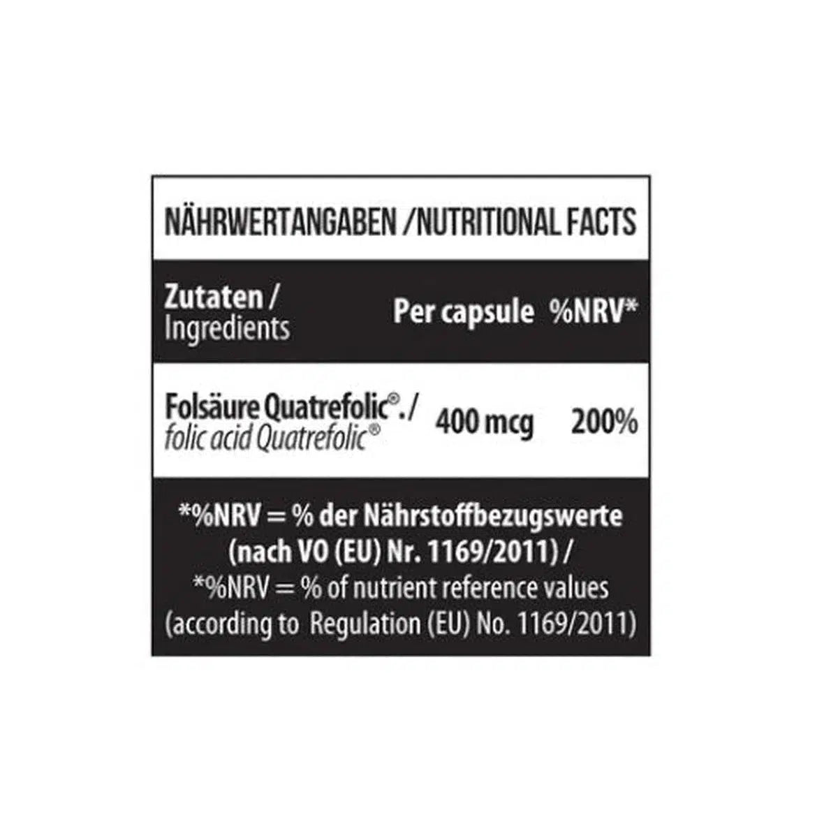 Folate 400 Quatrefolic 90 Kapseln-Mineralstoffe-Maniac-Sports.de