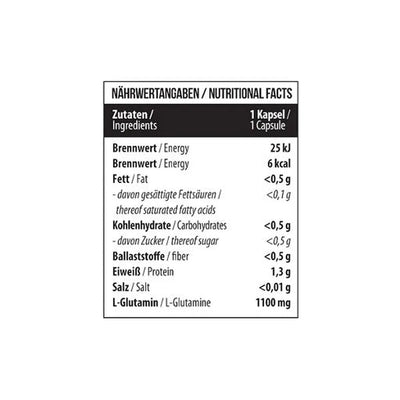 Glutamin 1100mg 60 Kapseln-Maniac-Sports.de