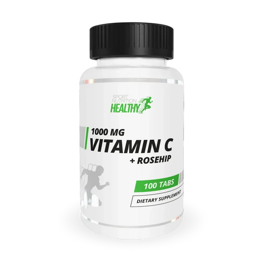 Healthy Vitamin C + Rosehip 1000mg 100 Tabl.-Vitamin C-Maniac-Sports.de