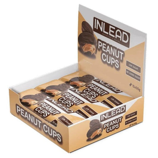 INLEAD Peanut Cups - Karton 15 x 50g-Proteinriegel-Maniac-Sports.de