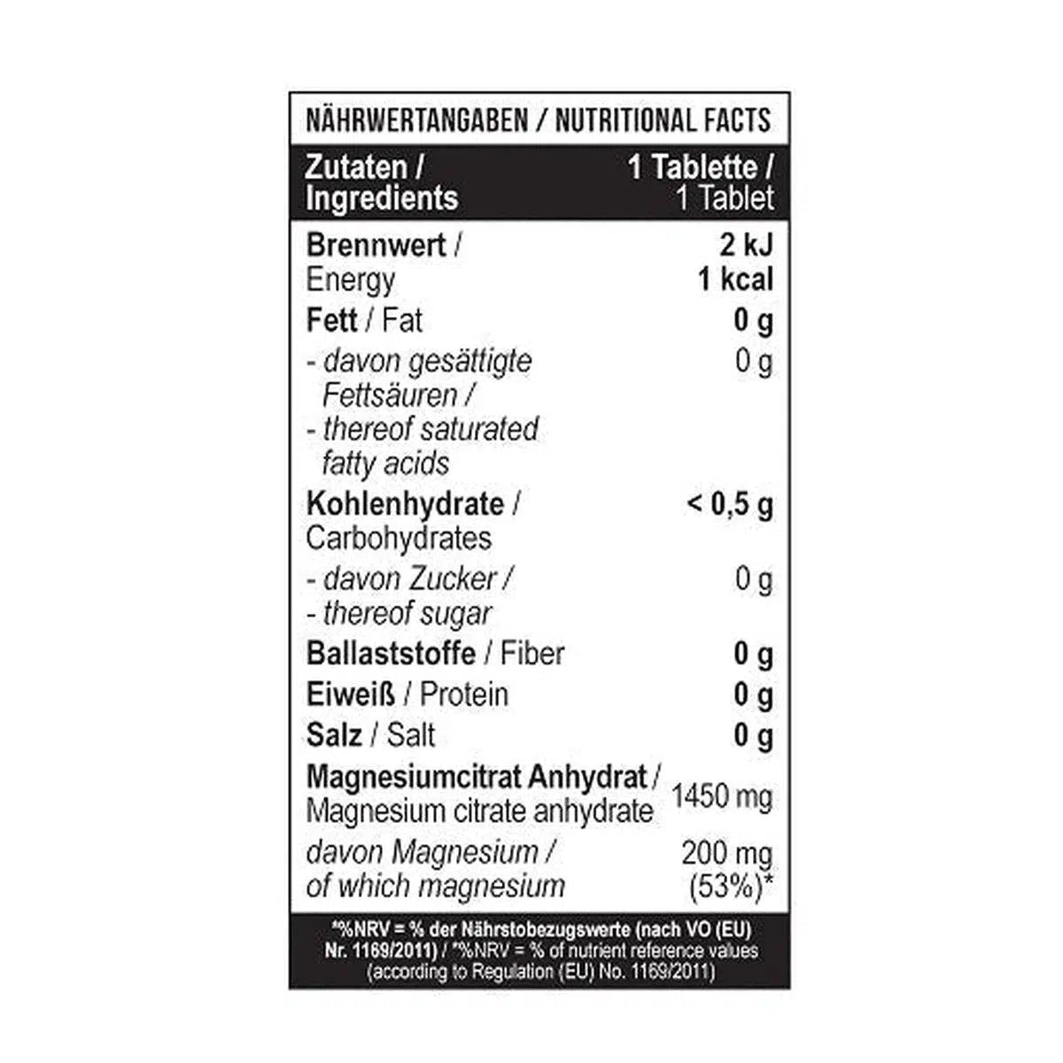 Magnesium Citrat 200mg- 180 Tab-Mineralstoffe-Maniac-Sports.de