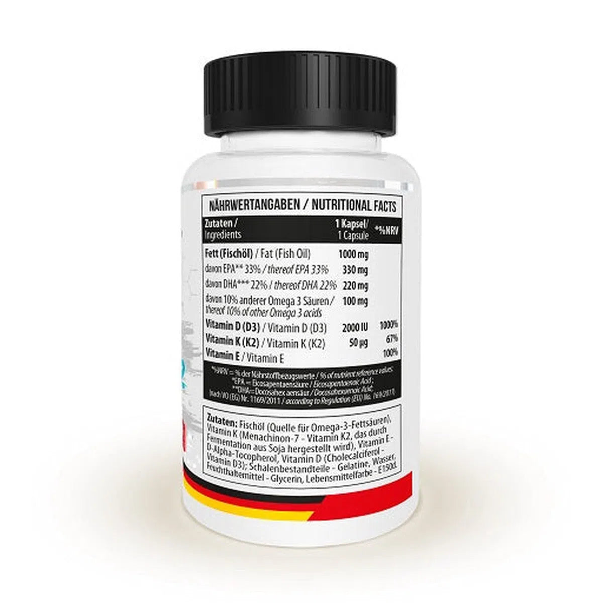 Omega 3 + D3 + K2 - 60 Kapseln-Omega 3-Maniac-Sports.de