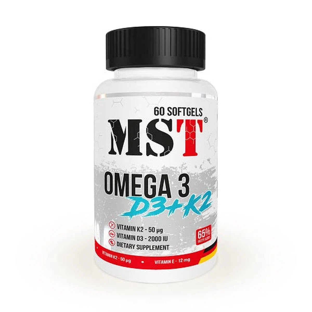 Omega 3 + D3 + K2 - 60 Kapseln-Omega 3-Maniac-Sports.de