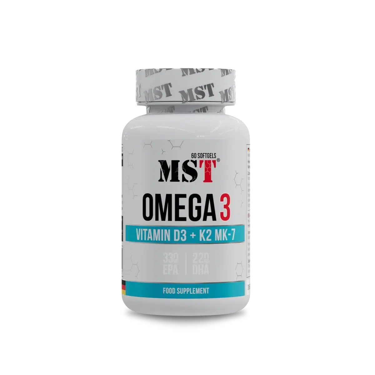 Omega 3 + D3 + K2 - 60 Kapseln-Omega 3-Maniac-Sports.de