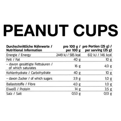 Peanut Cups - Karton 15 x 50g-Proteinriegel-Maniac-Sports.de