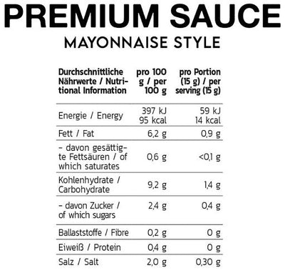 Premium Sauce 350ml-Low Carb Lebensmittel-Maniac-Sports.de