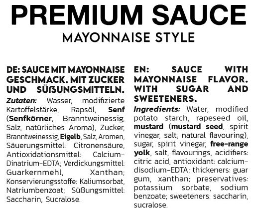 Premium Sauce 350ml-Low Carb Lebensmittel-Maniac-Sports.de