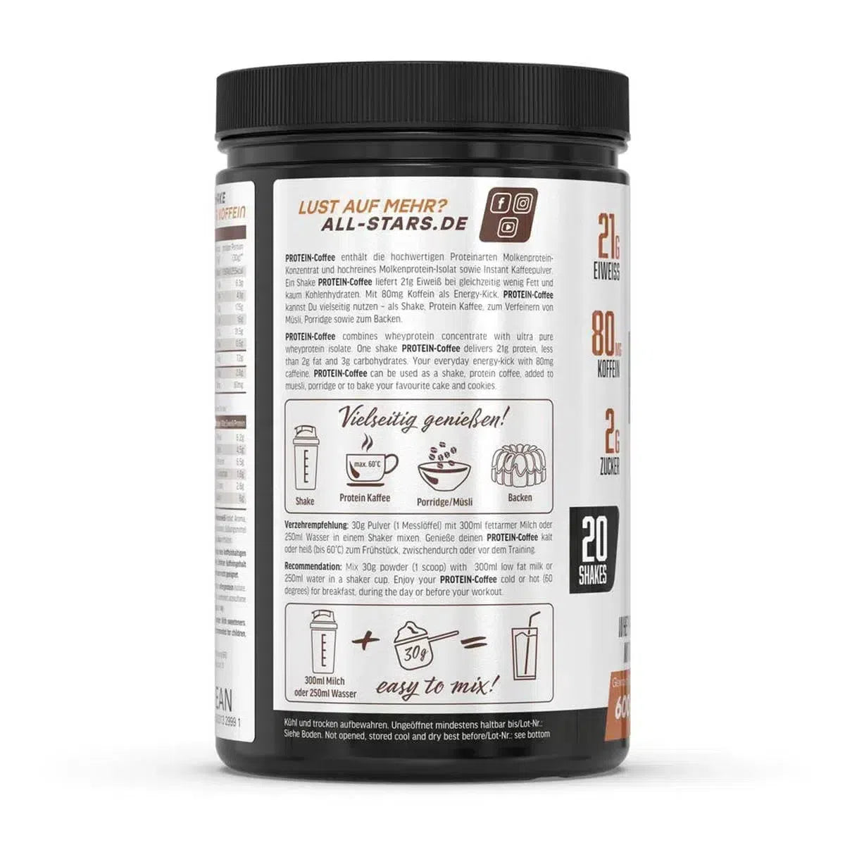 Protein Coffee 600g Dose-Whey Protein-Maniac-Sports.de