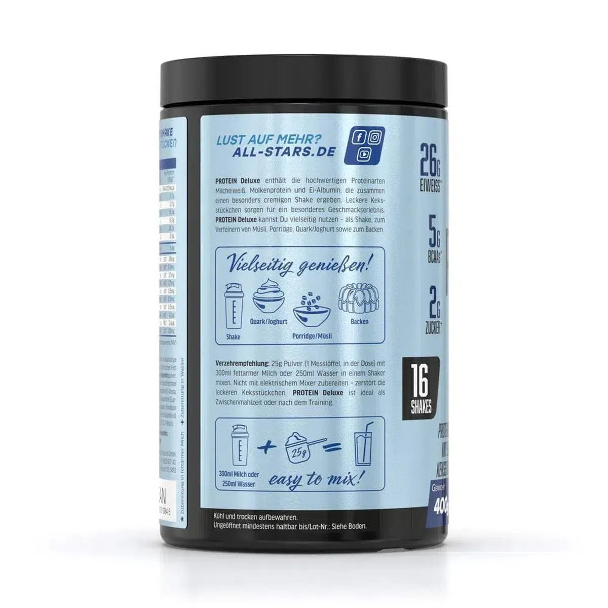 Protein Deluxe 400g Dose-Whey Isolat-Maniac-Sports.de