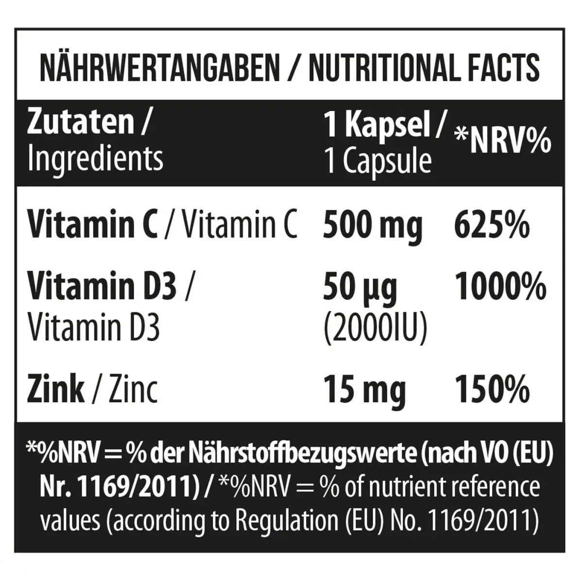 Vitamin C 500 + D3 + Zink 100 Tabl.-Vitamin C-Maniac-Sports.de