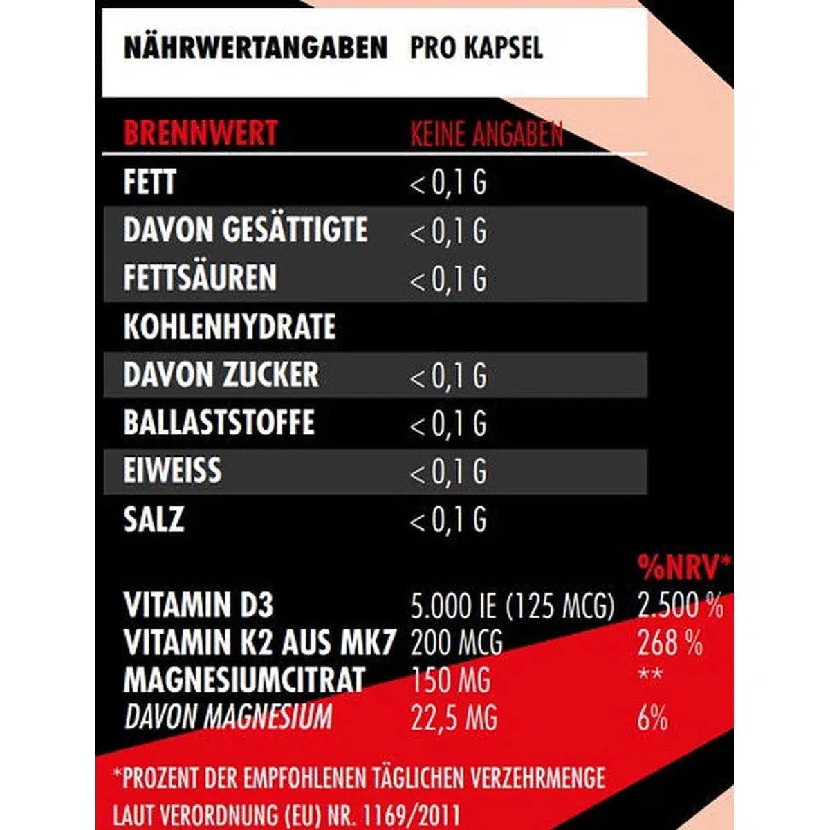 Vitamin D3 + K2 90 Kapseln-Vitamin D3-Maniac-Sports.de