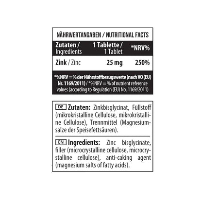 Zinc Chelate Bisglycinate 90 Tabl.-Mineralstoffe-Maniac-Sports.de